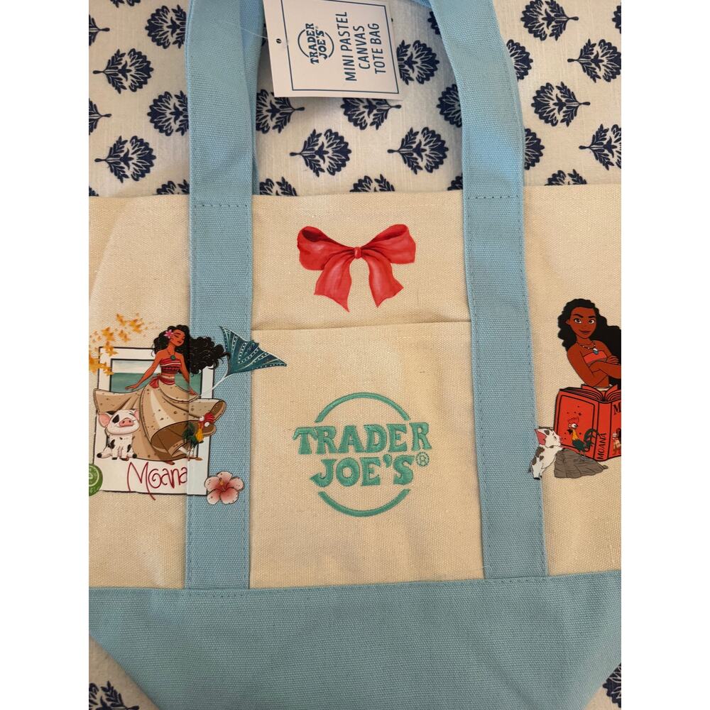 Disney Moana Double Sided Custom Made Trader Joes Mini Tote - Picture 2 of 9